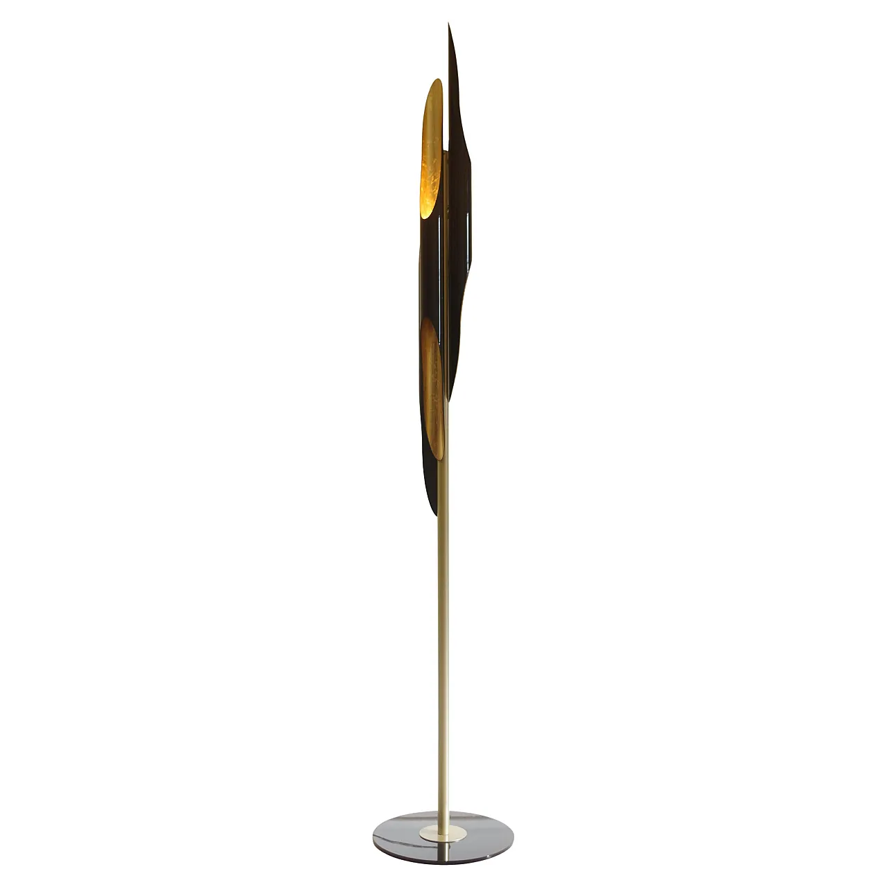 Coltrane floor lamp in brass & matte black, 2000 1