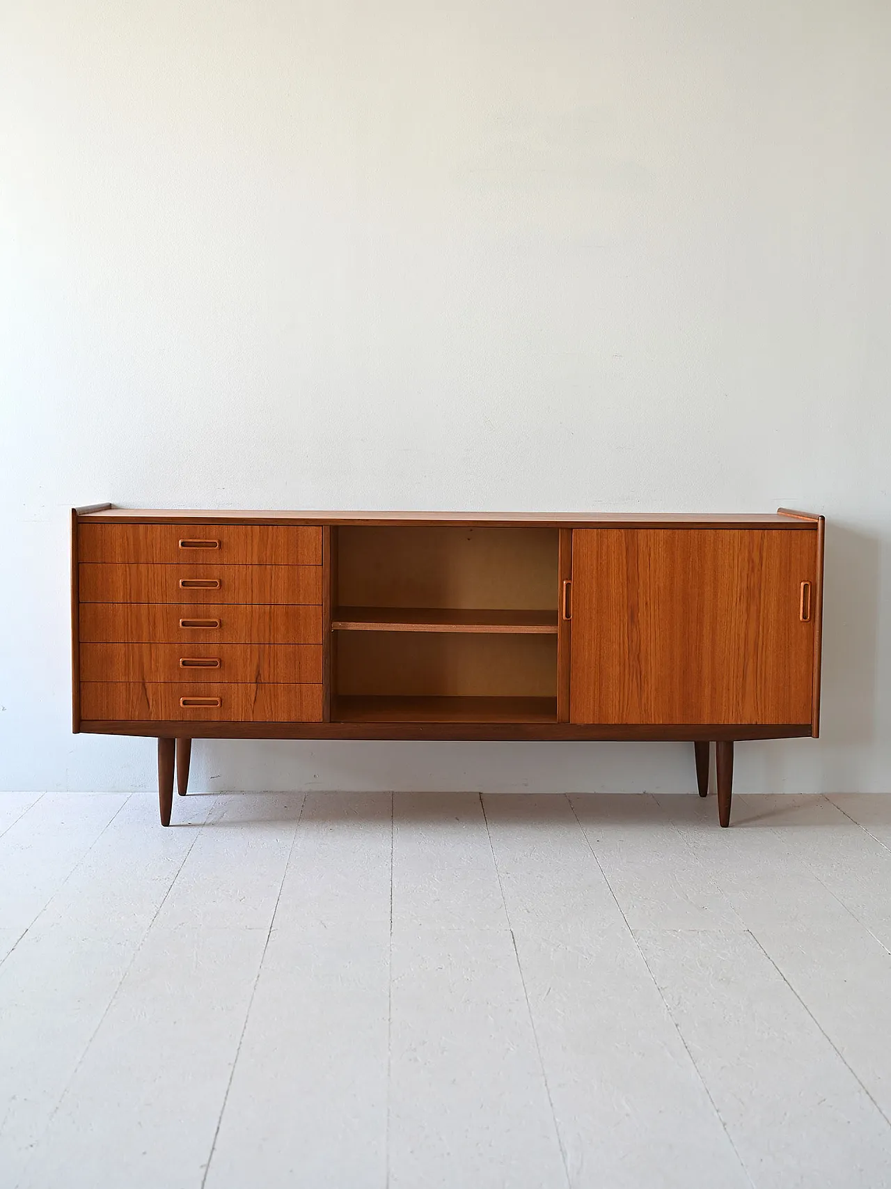 Sideboard scandinavo in teak 4