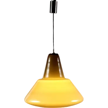 Coloured glass ceiling lamp, 1960s