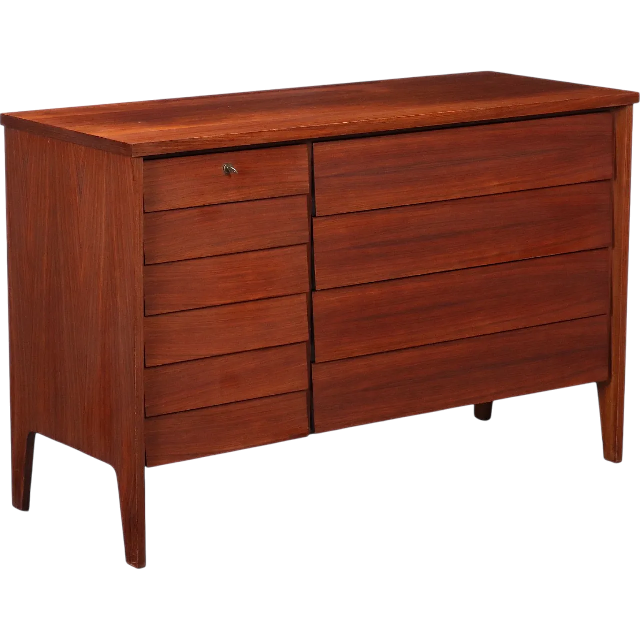 Chest of drawers in exotic wood veneer, 1960s 8