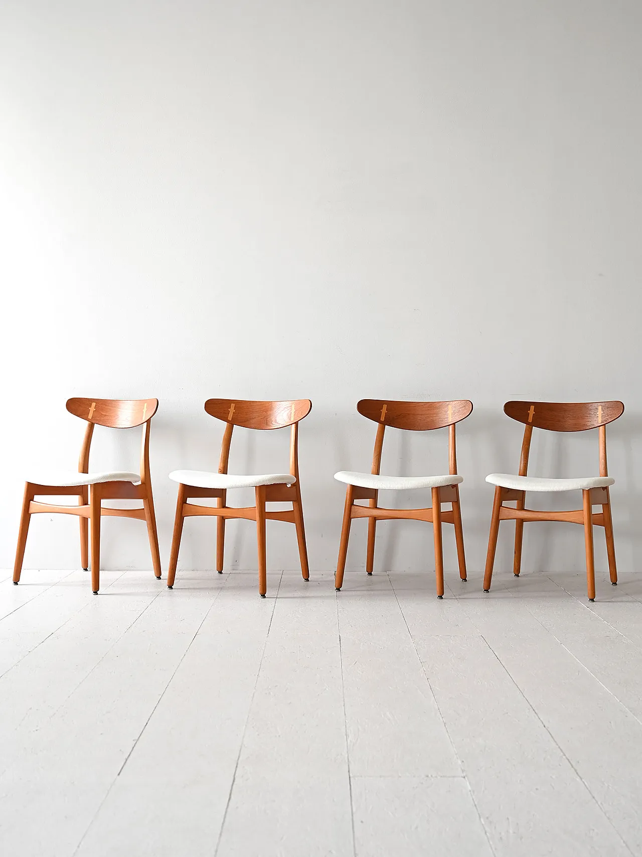 4 Sedie di Hans Wegner in legno, anni '60 2