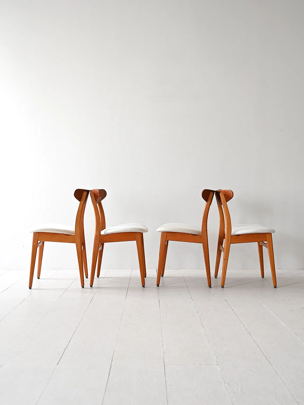 4 Sedie di Hans Wegner in legno, anni '60 4