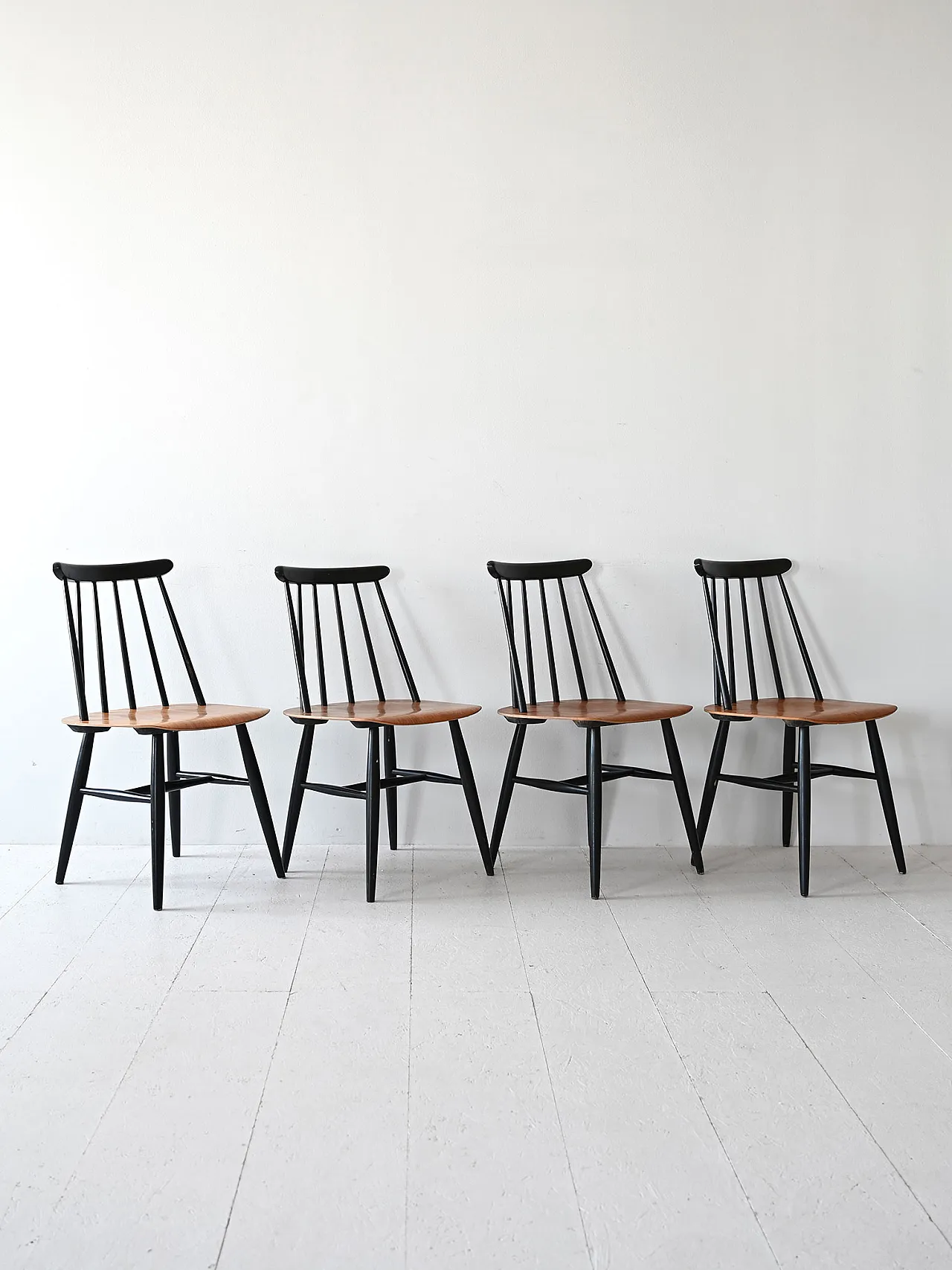 4 Fanett chairs by Ilmari Tapiovaara for Edsbyverken, 60s 2