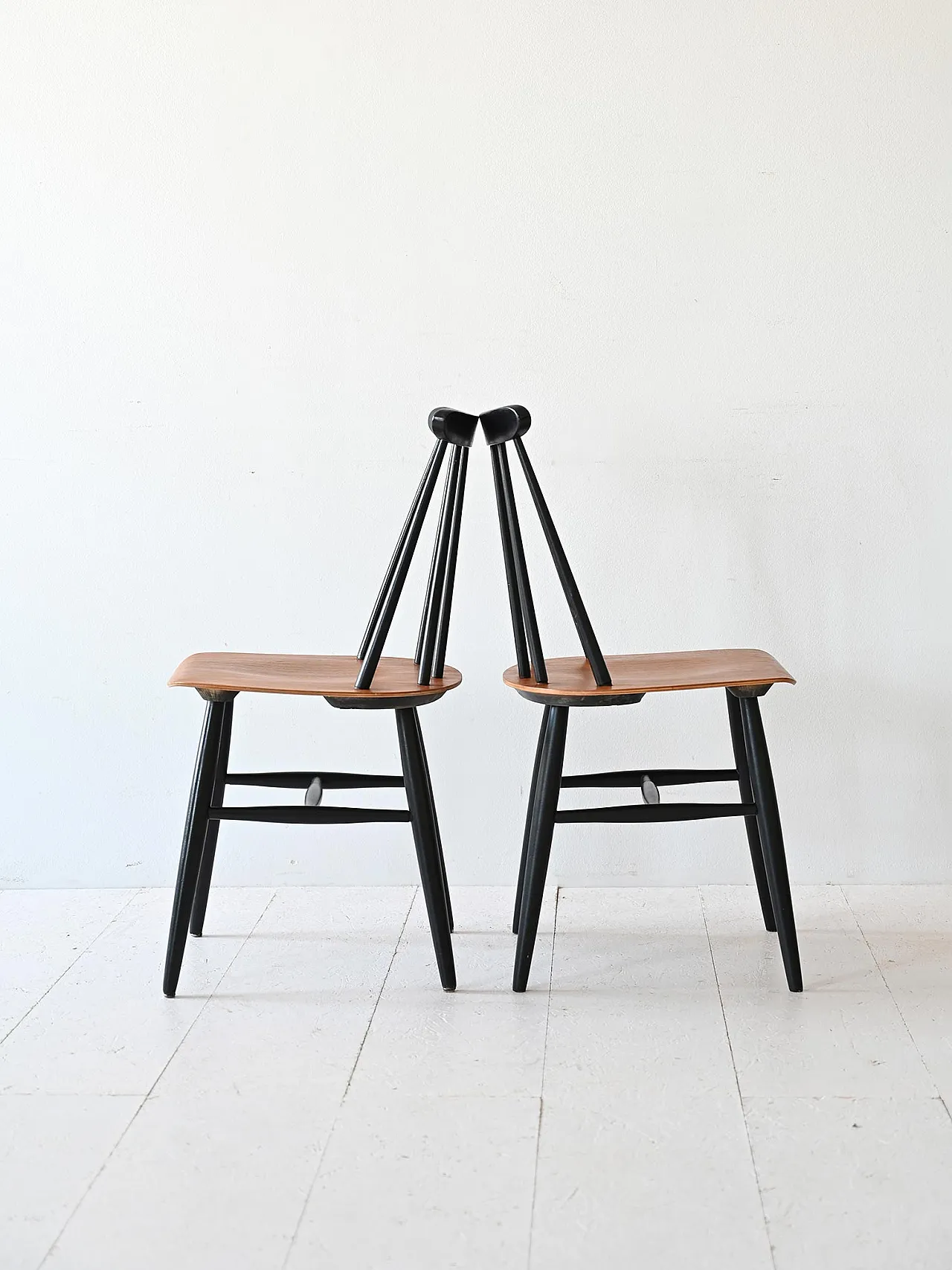 4 Fanett chairs by Ilmari Tapiovaara for Edsbyverken, 60s 3