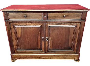 Veneto sideboard two doors and two drawers in walnut, 19th century