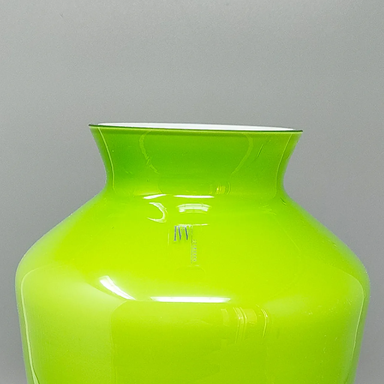 Vaso di Ind. Vetraria Valdarnese verde, anni '70 6