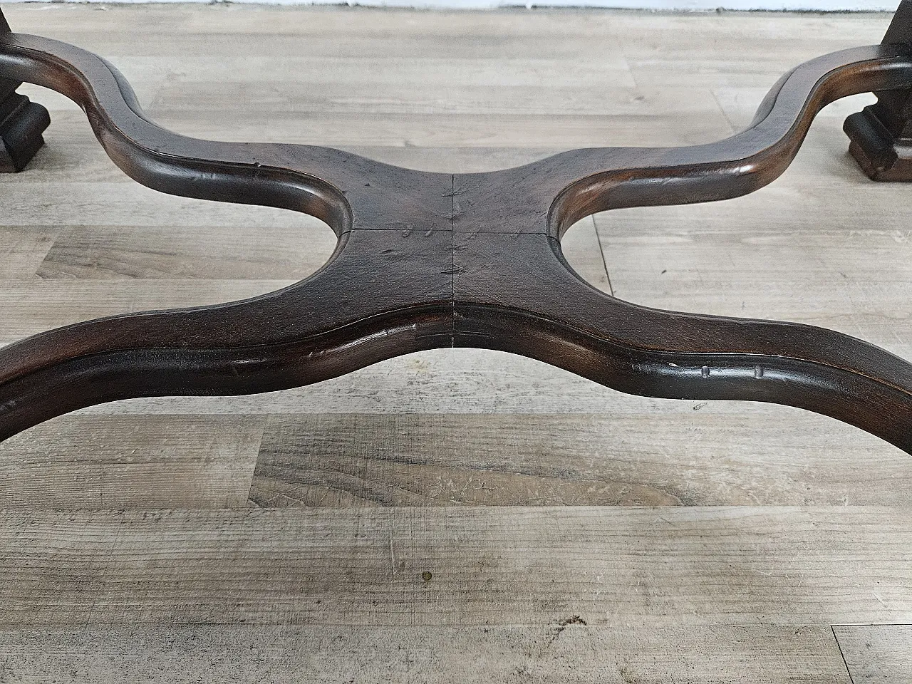 Walnut coffee table with cross legs 13