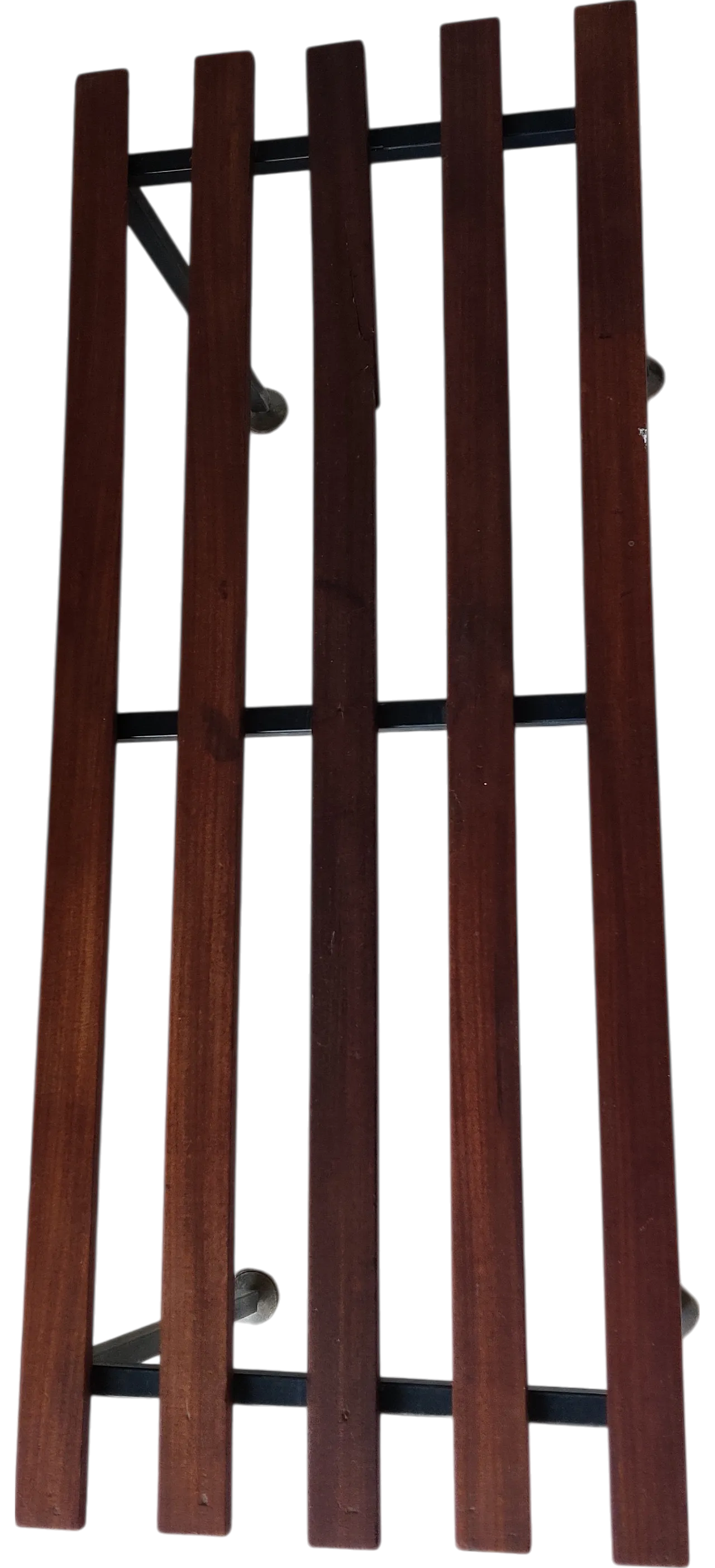 Bench in teak wood with brass legs, 1950s 6