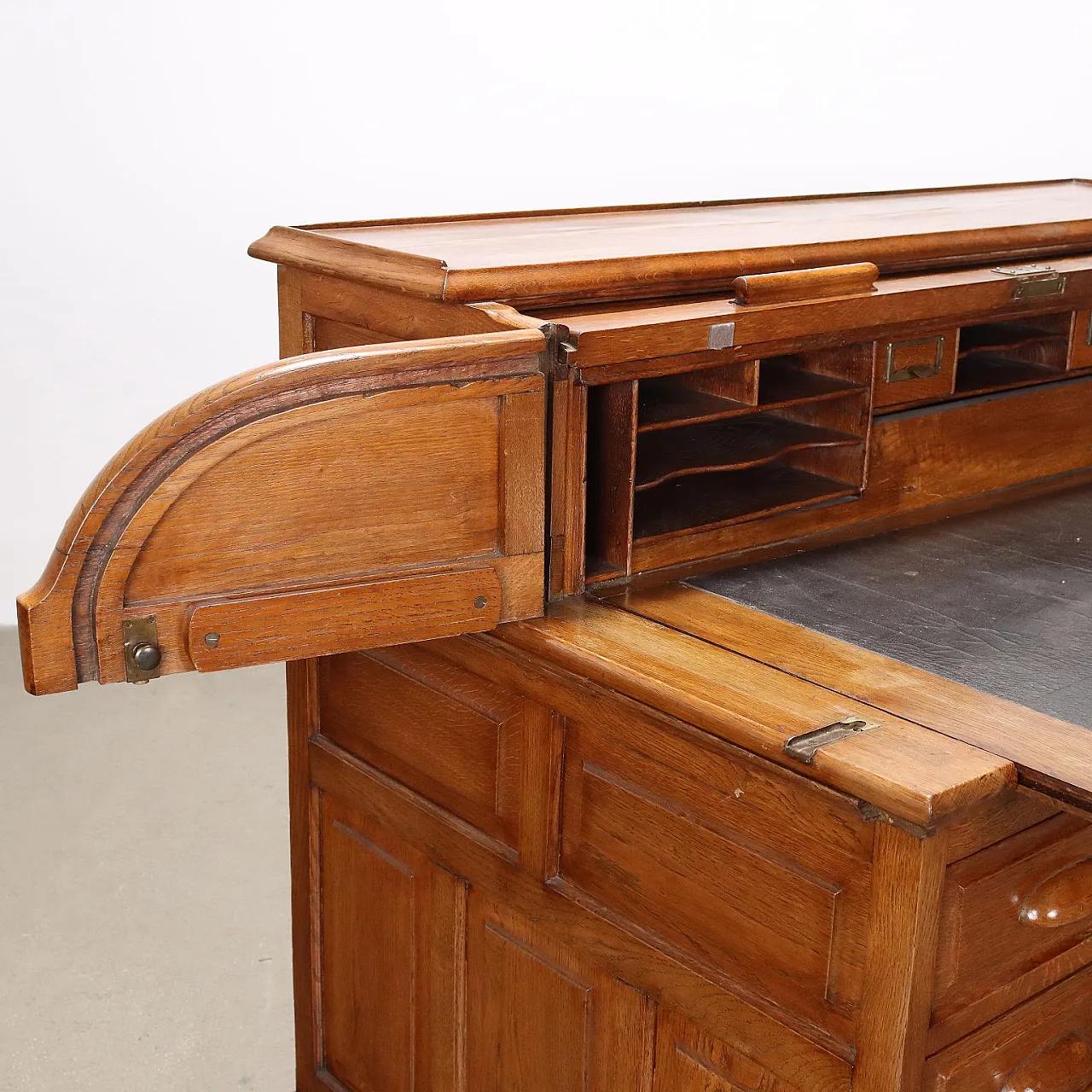 Oak writing desk with drawers, 20th century 5