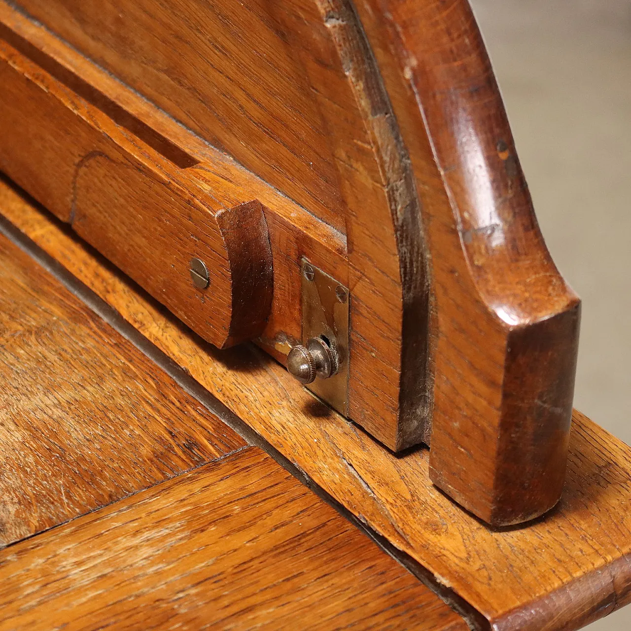 Oak writing desk with drawers, 20th century 7