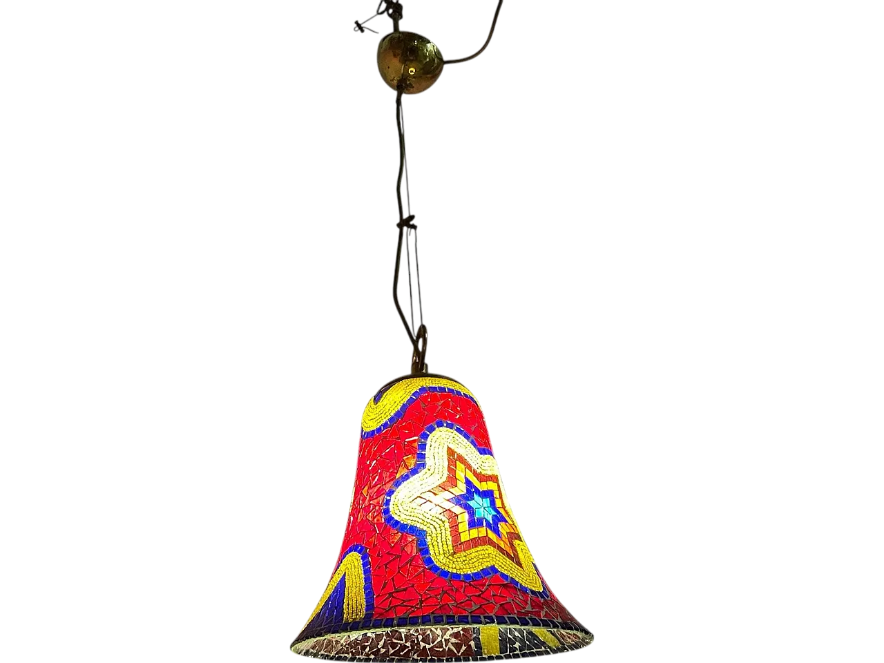 Glass Mosaic Light Pendant, 1970s 8