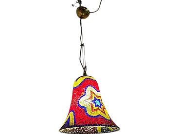 Glass Mosaic Light Pendant, 1970s