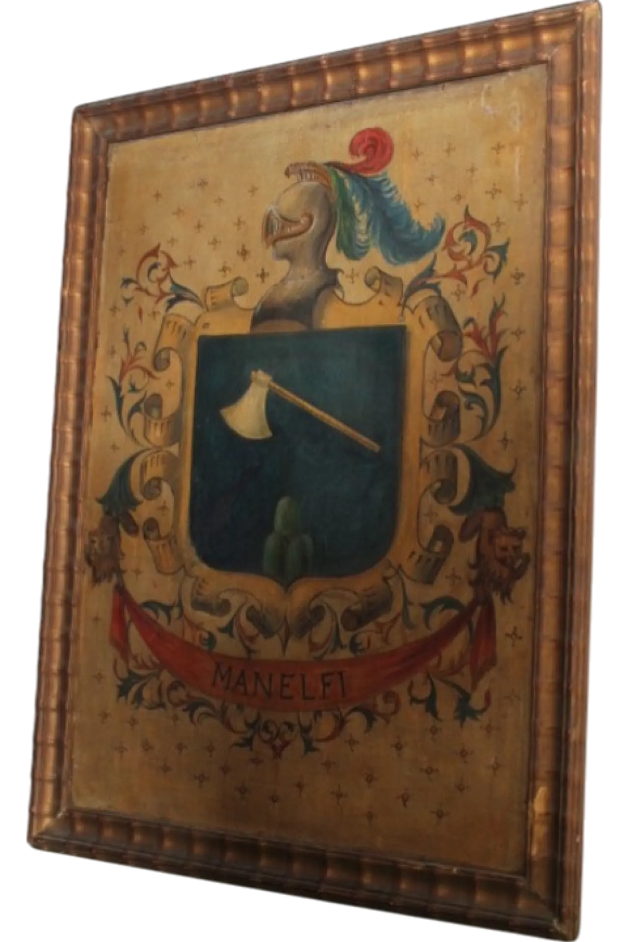 Manelfi family coat of arm, oil painting on canvas, 18th century 14