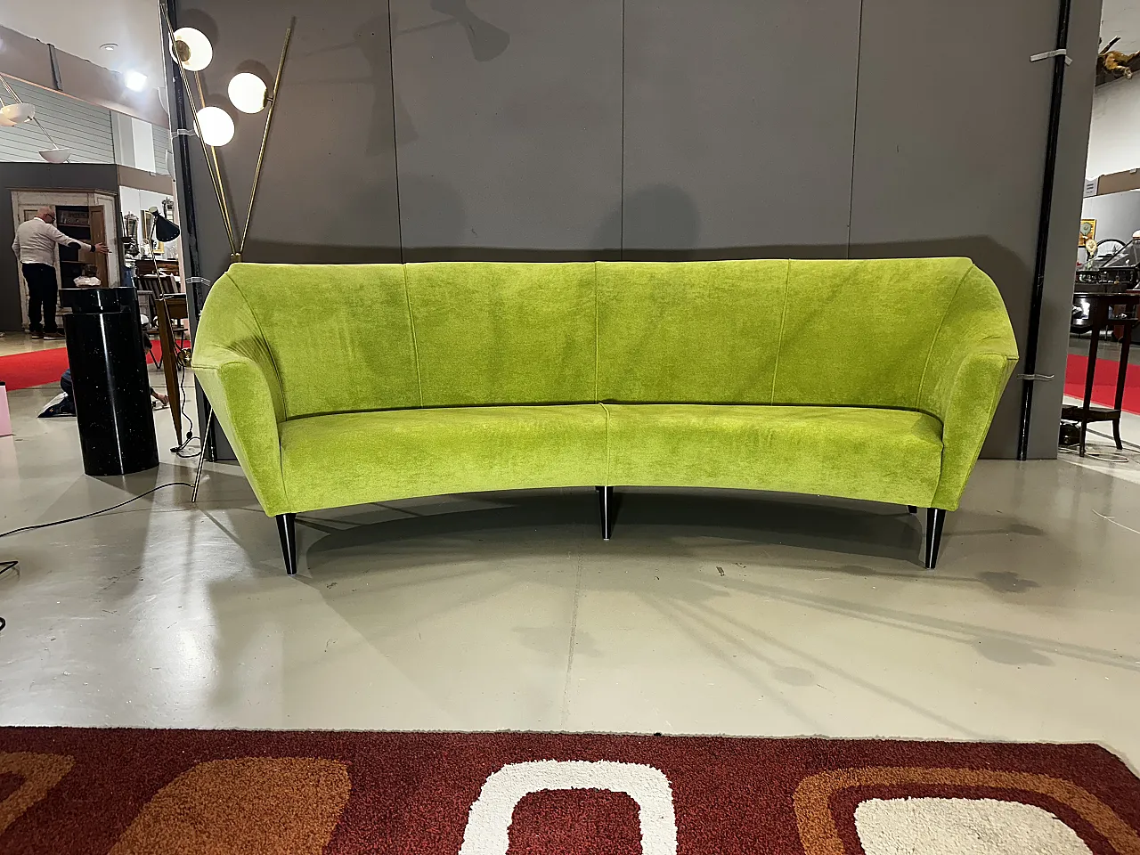 Green mid-century sofa, 50s 1