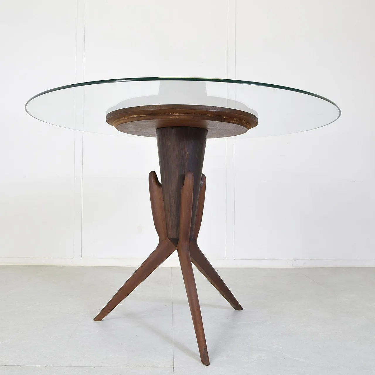 Wood and glass coffee table attributed to Osvaldo Borsani, 1960s 4