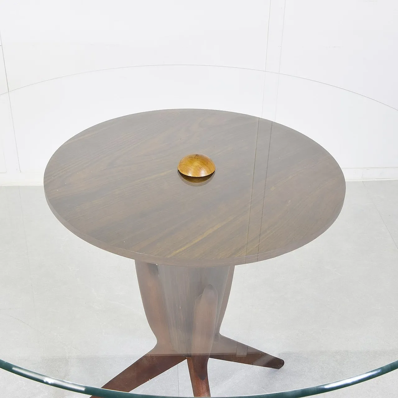 Wood and glass coffee table attributed to Osvaldo Borsani, 1960s 8