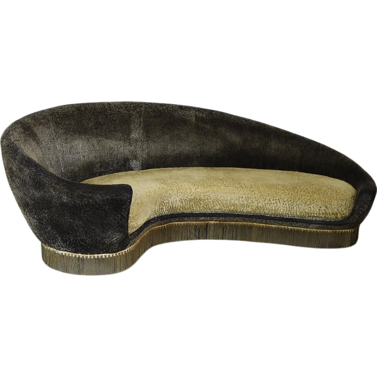 Curved fabric sofa by Federico Munari, 1950s 10