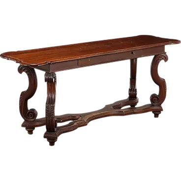 Poplar and walnut writing desk, early 20th century