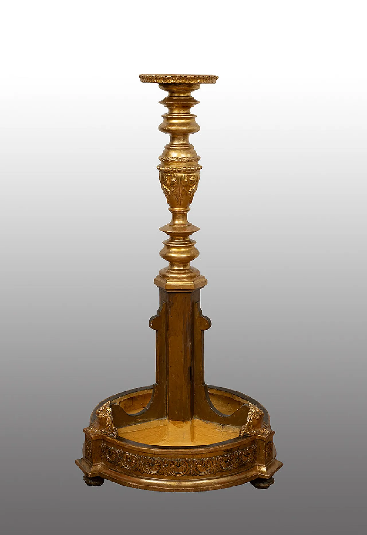 Louis Philippe Neapolitan planter in gilded and carved wood, '800 1