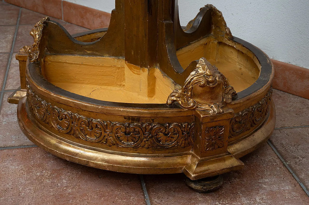 Louis Philippe Neapolitan planter in gilded and carved wood, '800 2