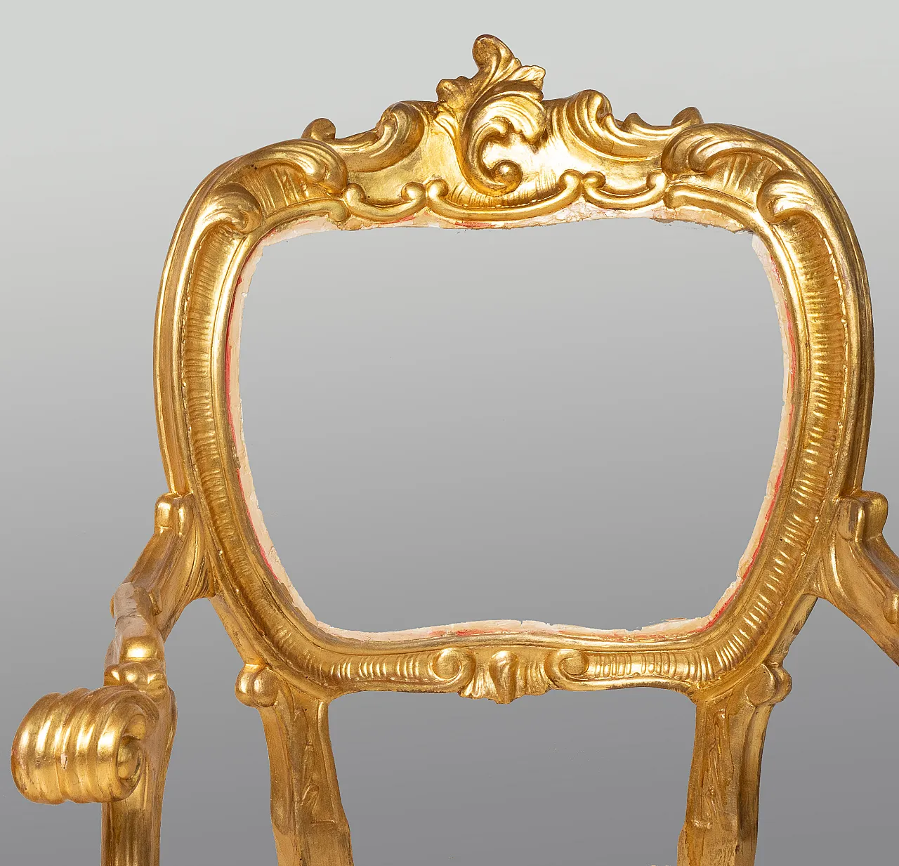 Louis Philippe Neapolitan living set in gilded carved wood, 19th c. 4