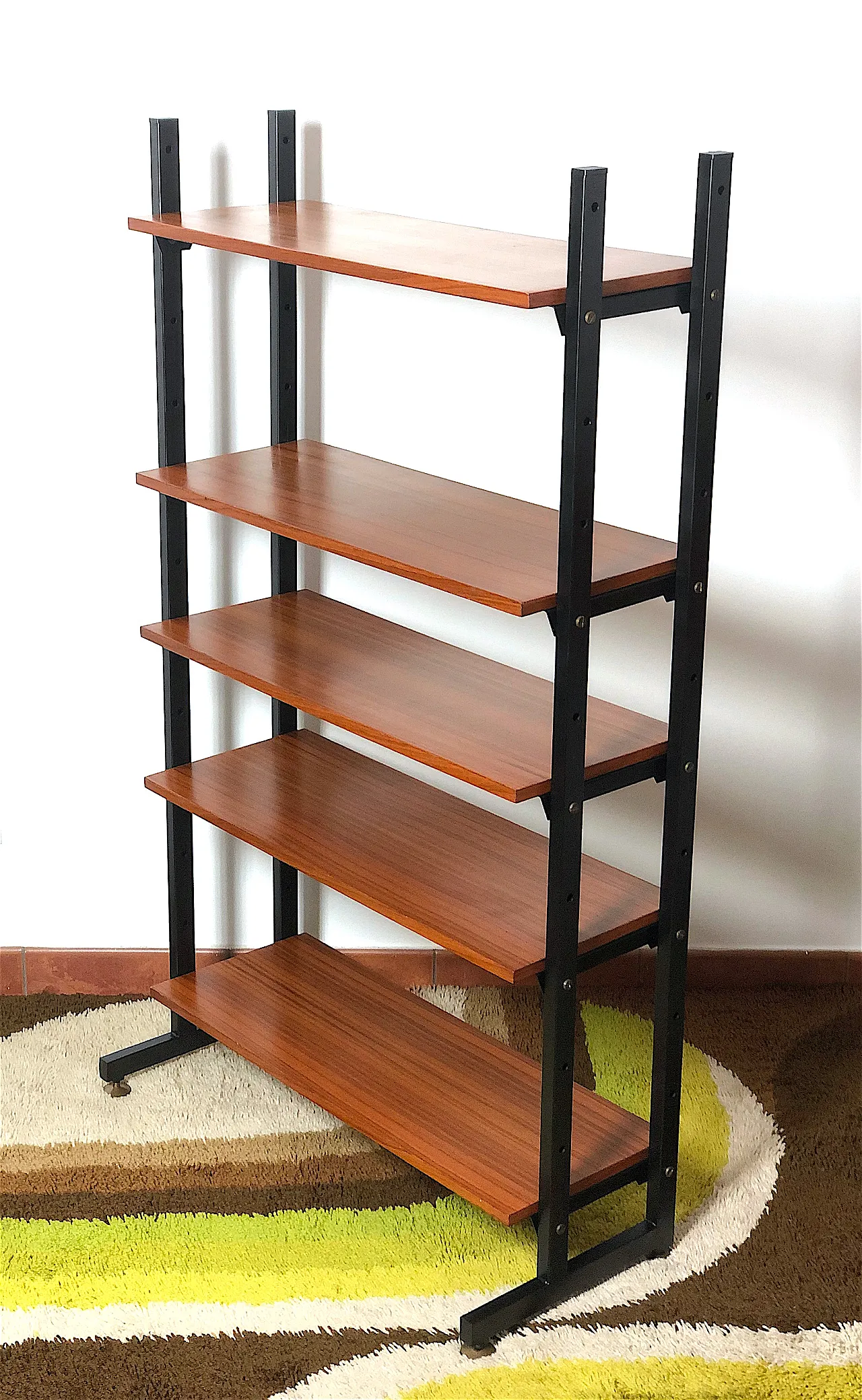 Cabinet bookcase with 5 shelves, 60s 8