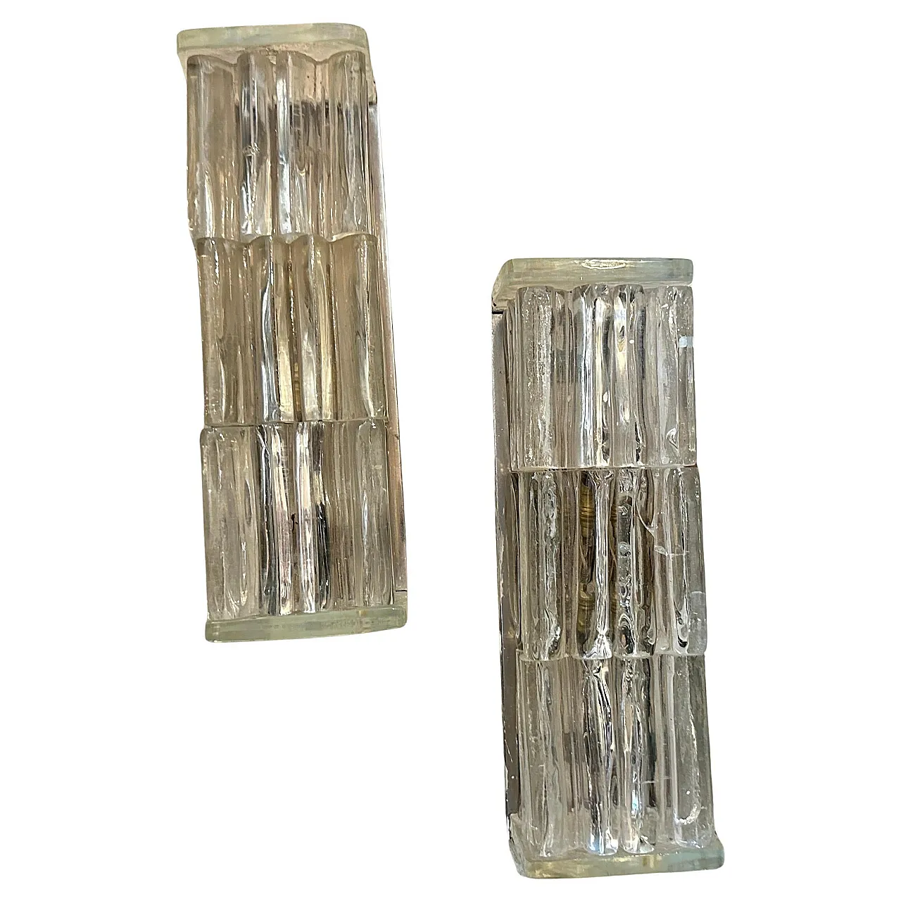 Pair of Murano glass wall sconces by Poliarte, 1960s 1