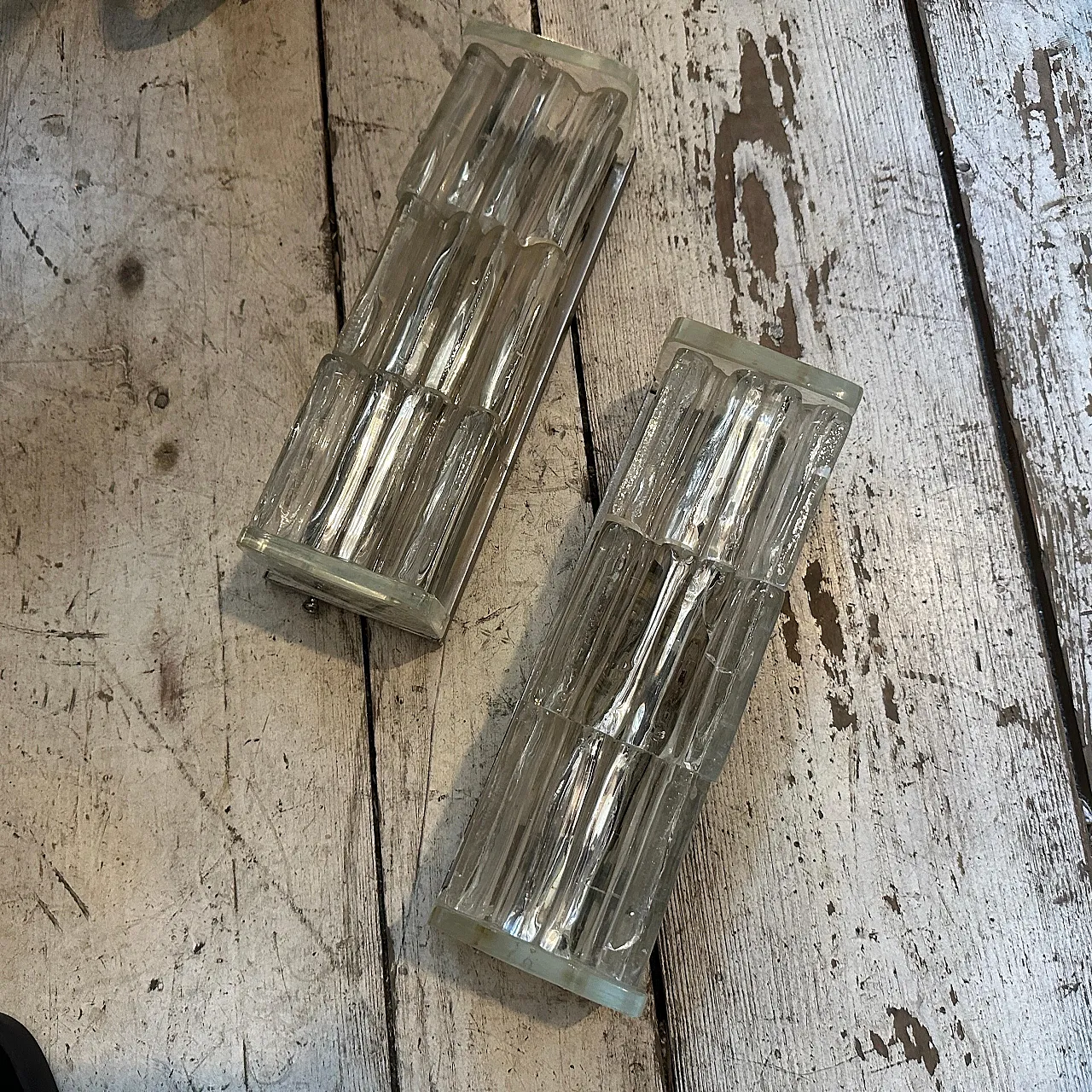 Pair of Murano glass wall sconces by Poliarte, 1960s 7