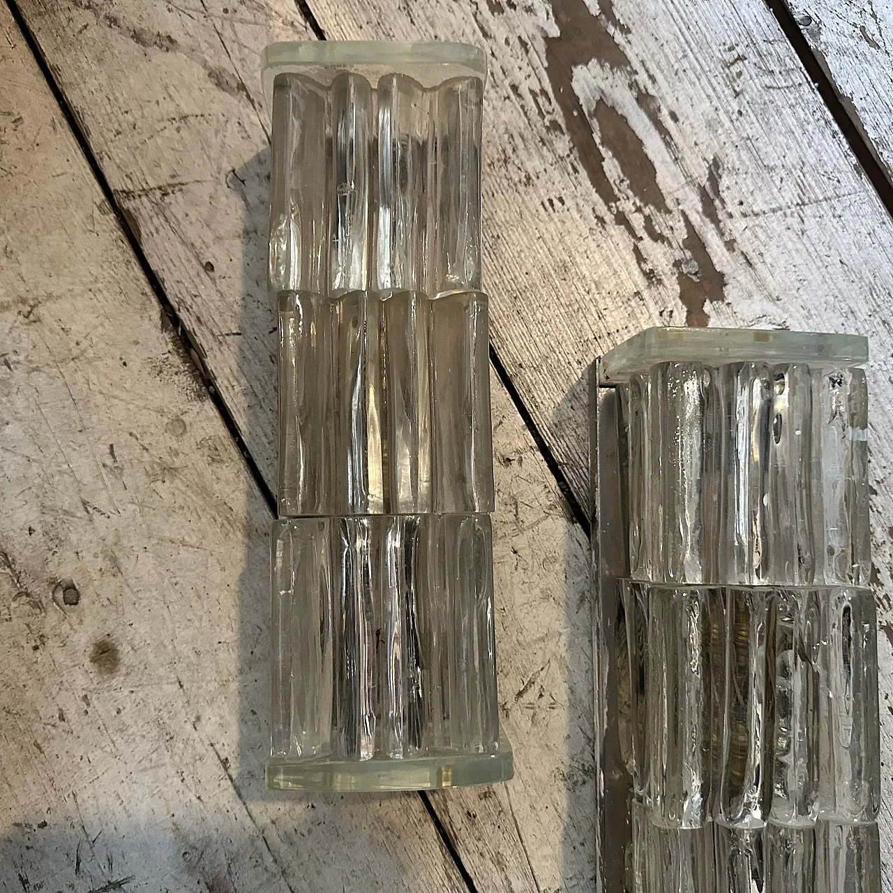 Pair of Murano glass wall sconces by Poliarte, 1960s 8