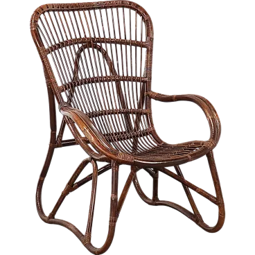 Bamboo armchair, late 20th century