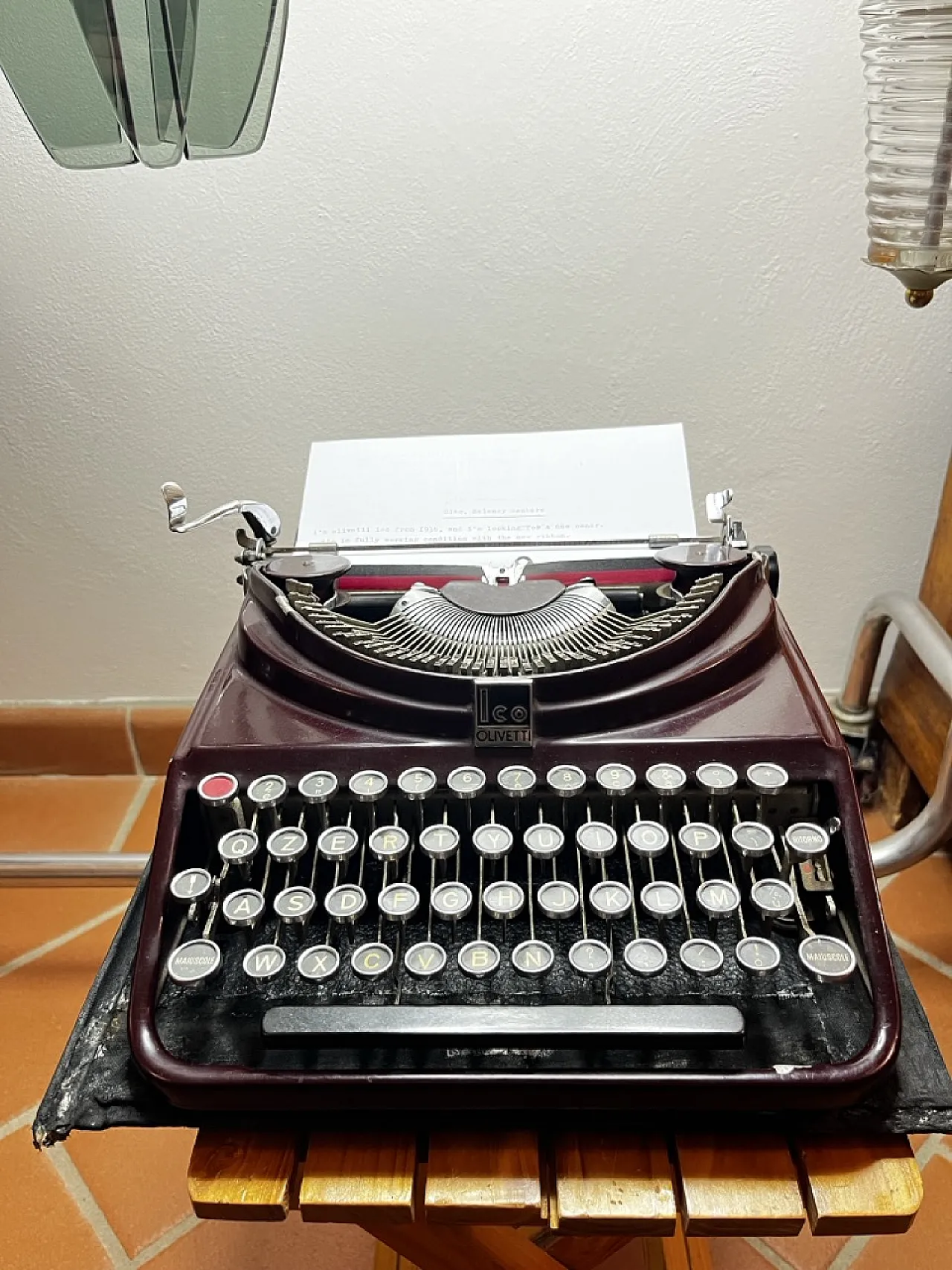 Macchina da scrivere perfettamente funzionante Olivetti ICO, anno 1936 1