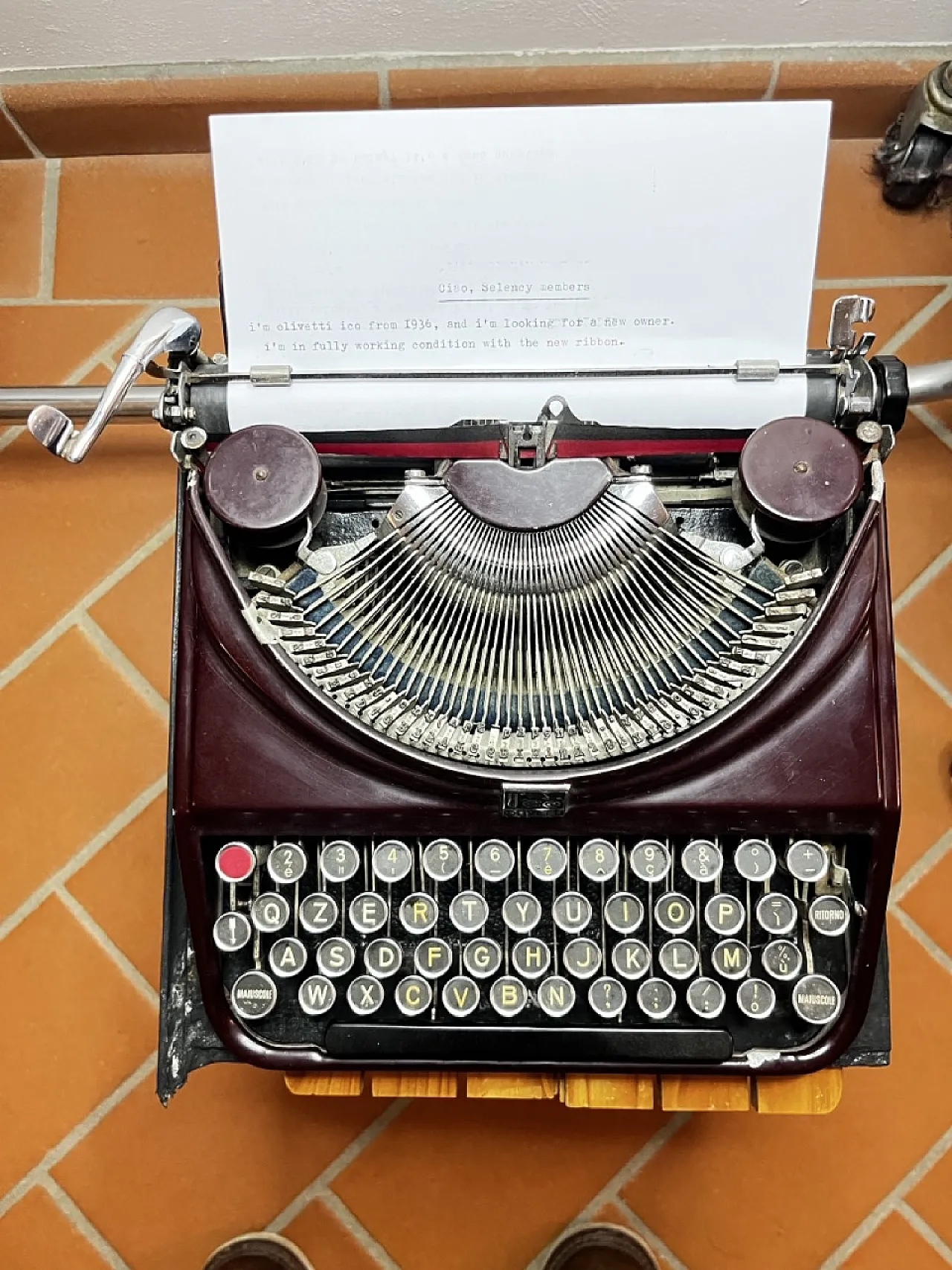 Macchina da scrivere perfettamente funzionante Olivetti ICO, anno 1936 2