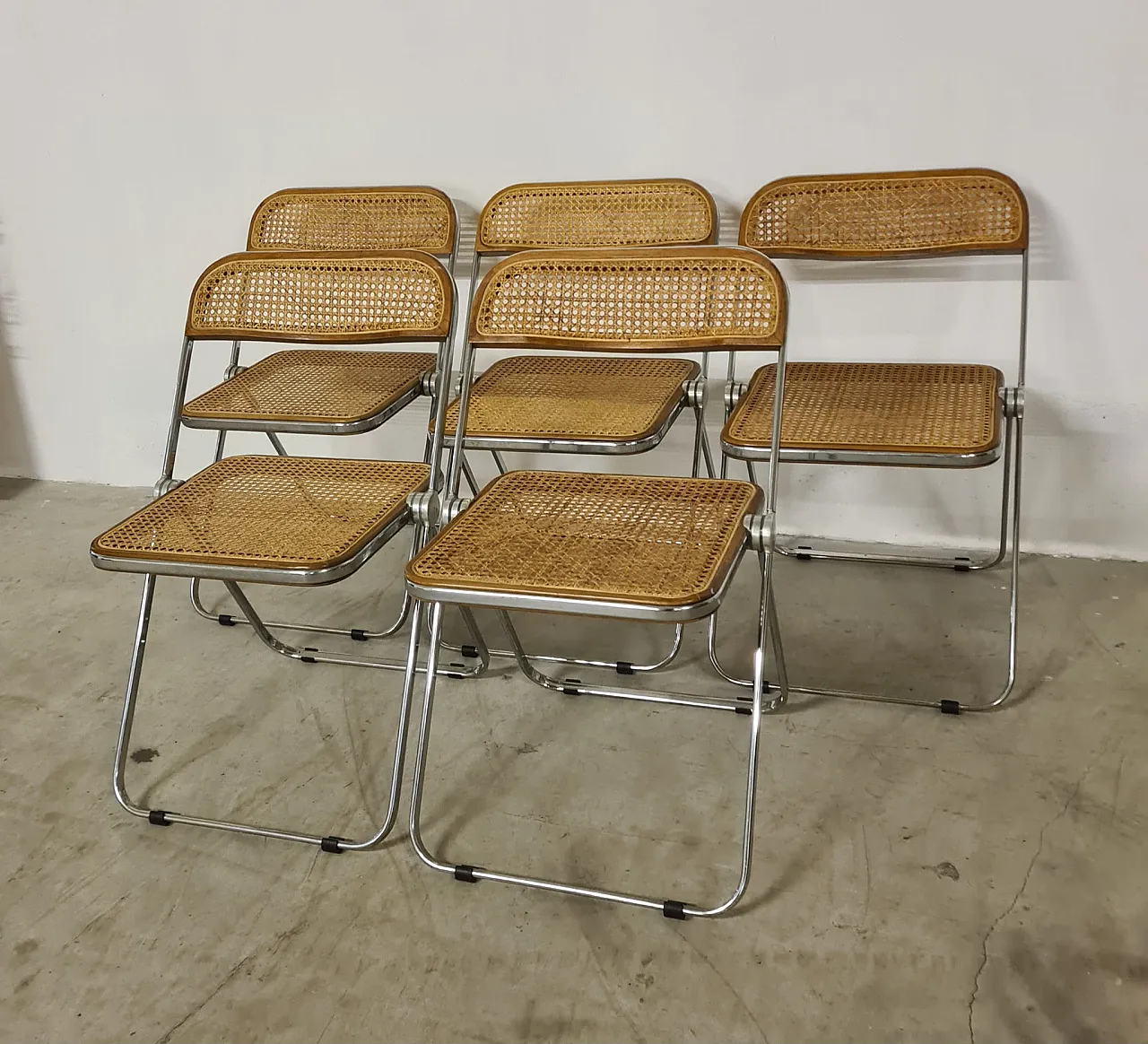 5 Plia chairs canè version, 70s 15