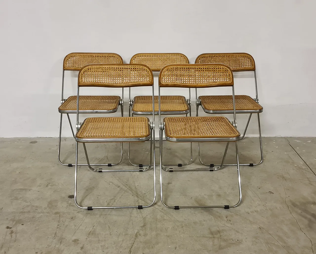 5 Plia chairs canè version, 70s 17