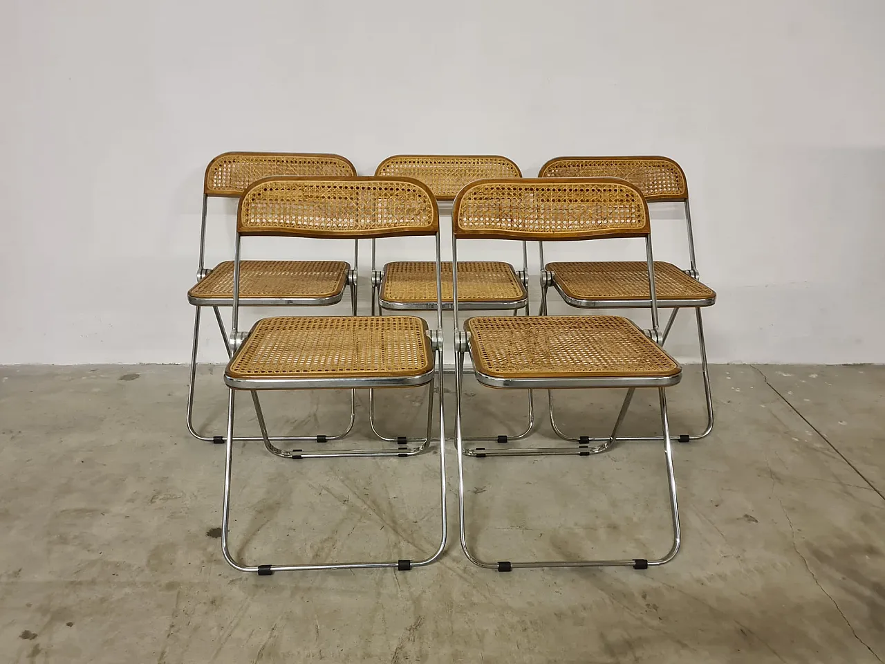 5 Plia chairs canè version, 70s 19