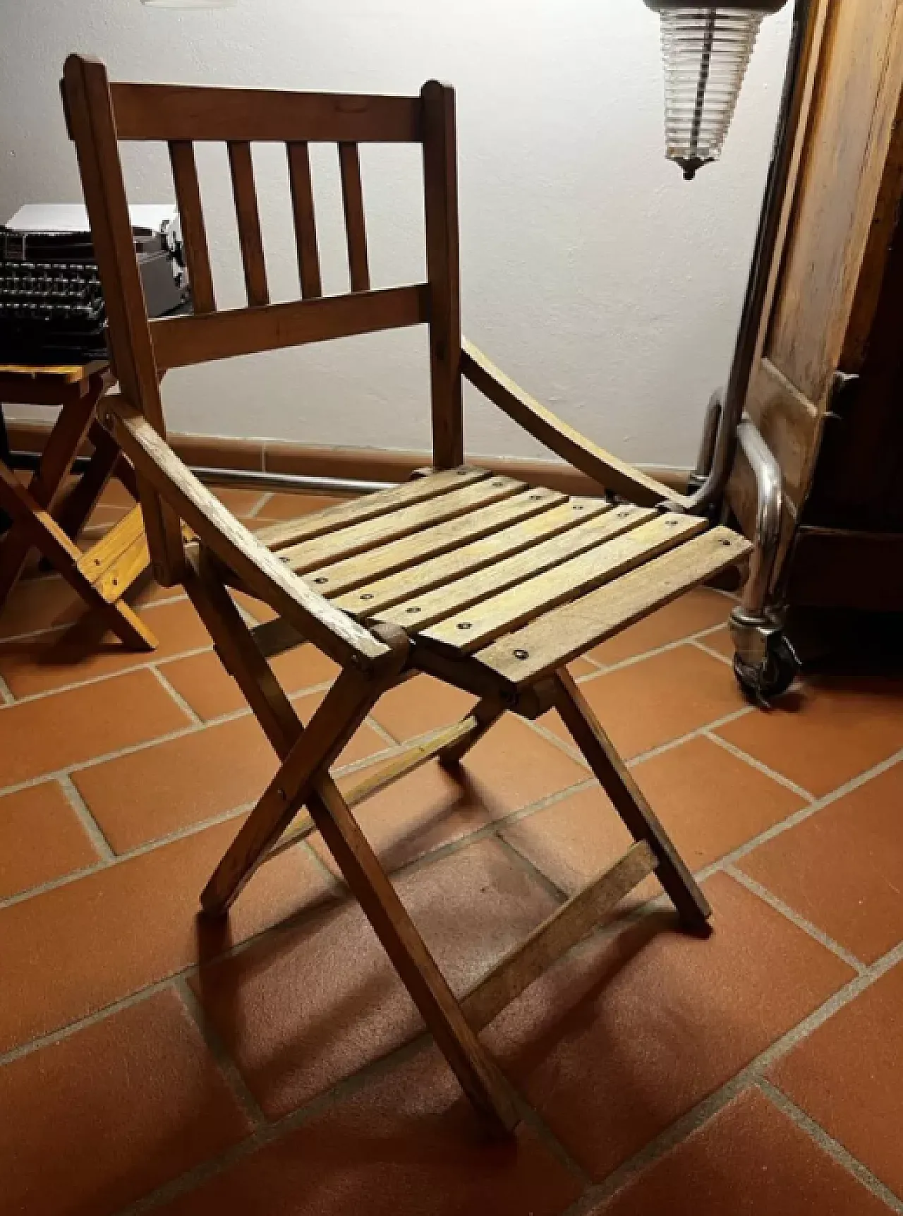 Sedia pieghevole per bambini in legno, anni '50 3