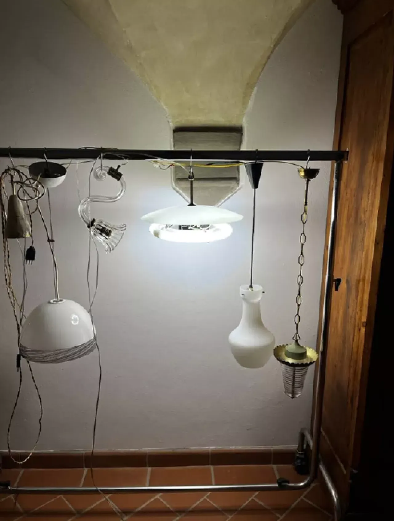 Lampada a sospensione Lightolier, anni '50 6