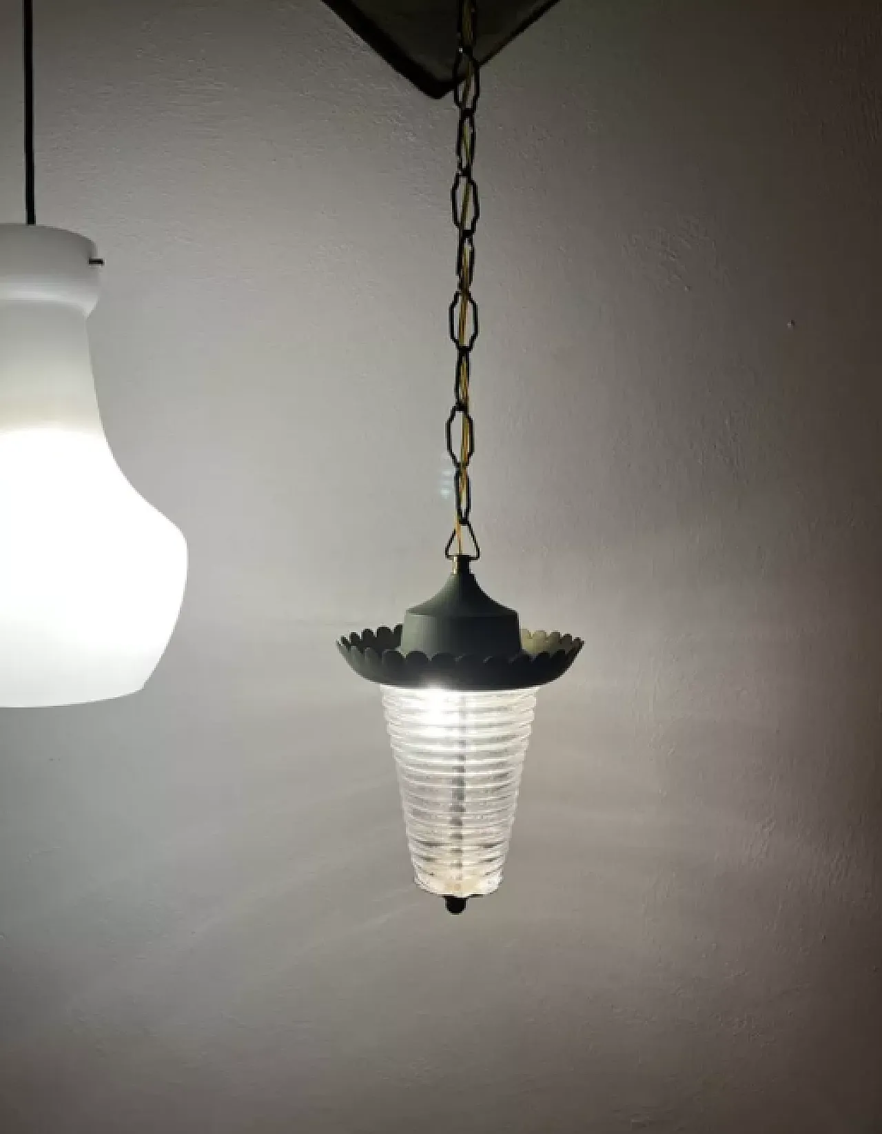 Lampada a sospensione in stile Pietro Chiesa, anni '50 5