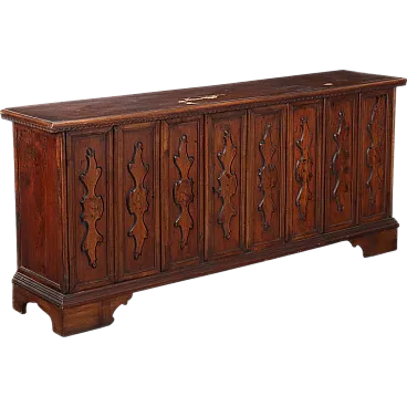 Credenza in stile rinascimentale in pioppo, '900