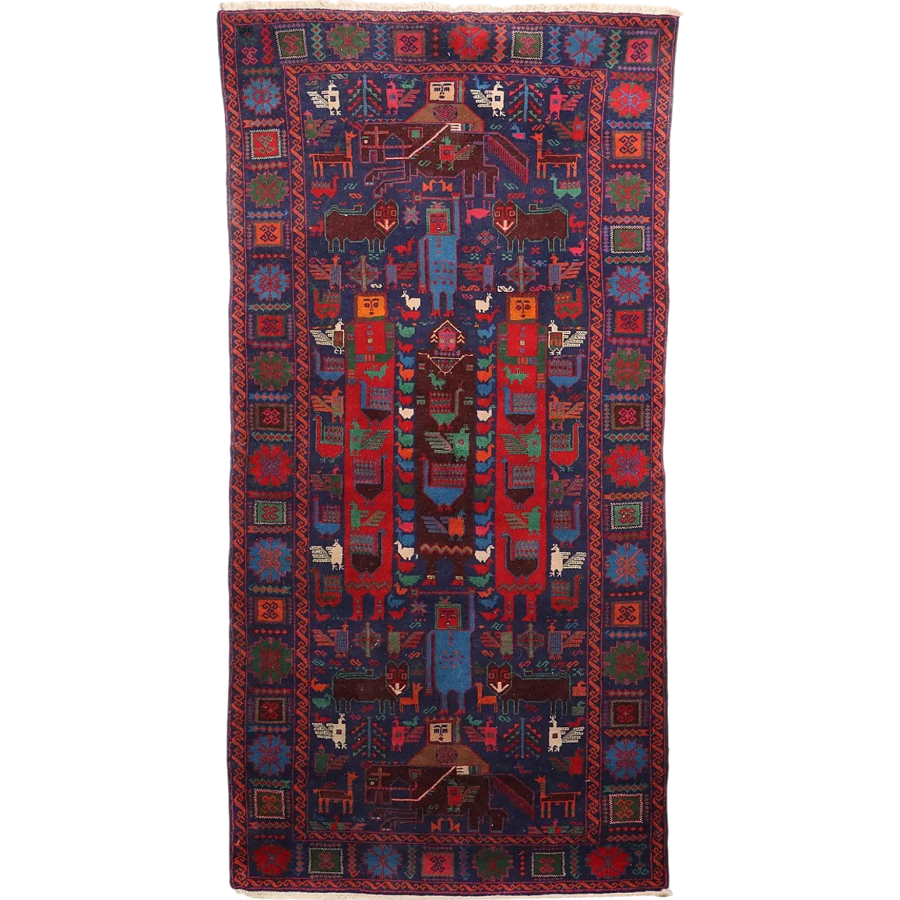 Mosul wool rug with heavy knot, late 20th century 8