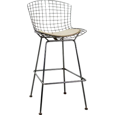 Stool in metal and leatherette, 1970s