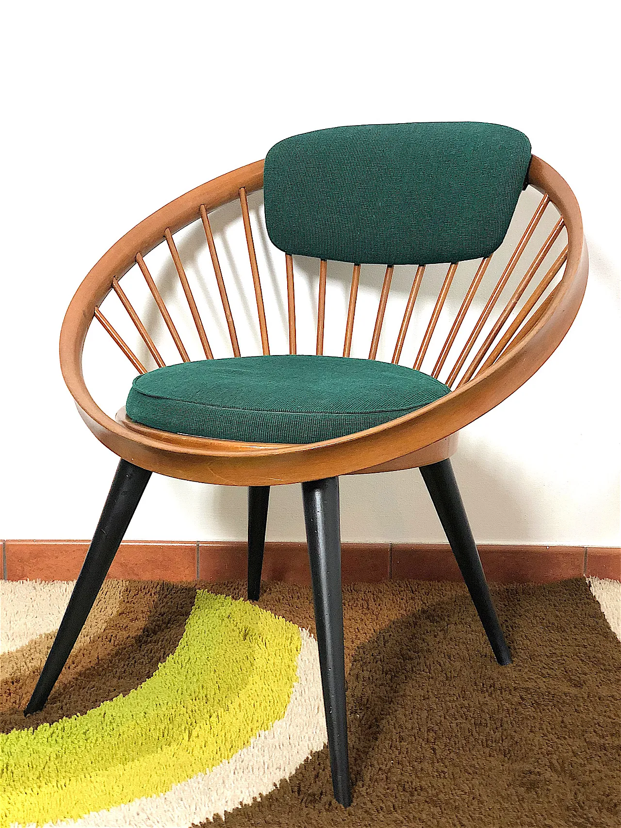 Poltrona Circle Chair By Yndve Ekstrom, Svezia, anni '50 2