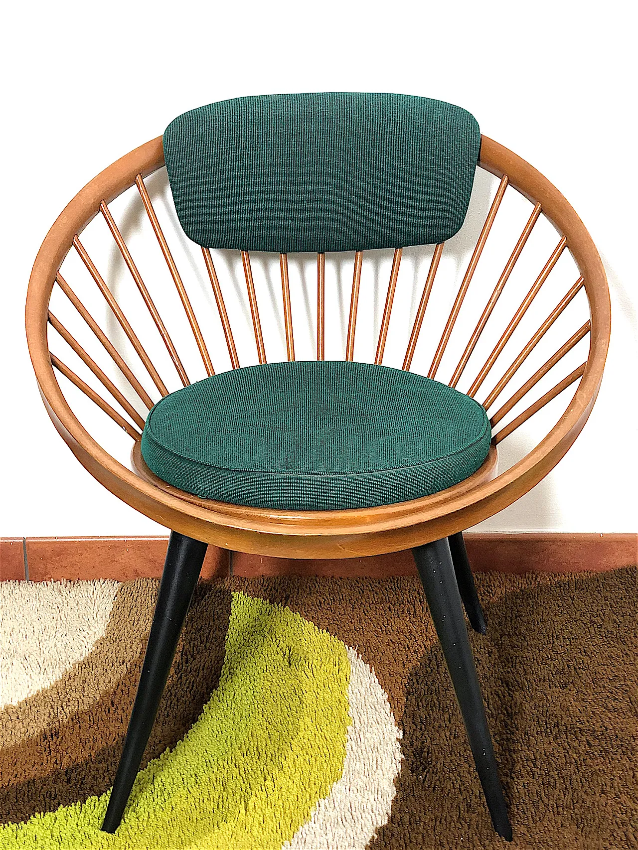 Poltrona Circle Chair By Yndve Ekstrom, Svezia, anni '50 3