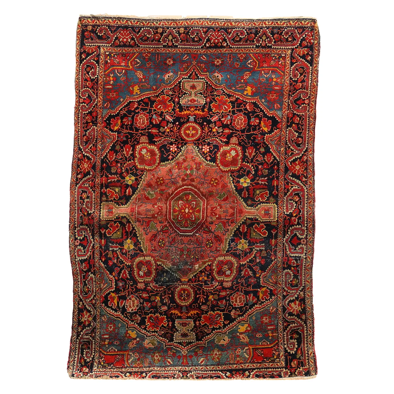 Saruk cotton and wool rug with fine knot, late 20th century 1