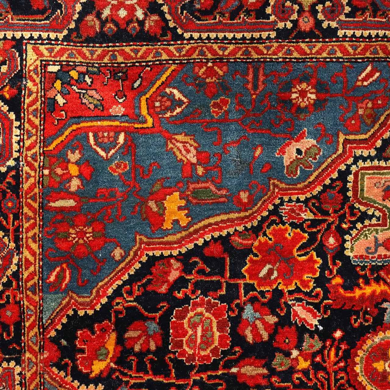 Saruk cotton and wool rug with fine knot, late 20th century 4