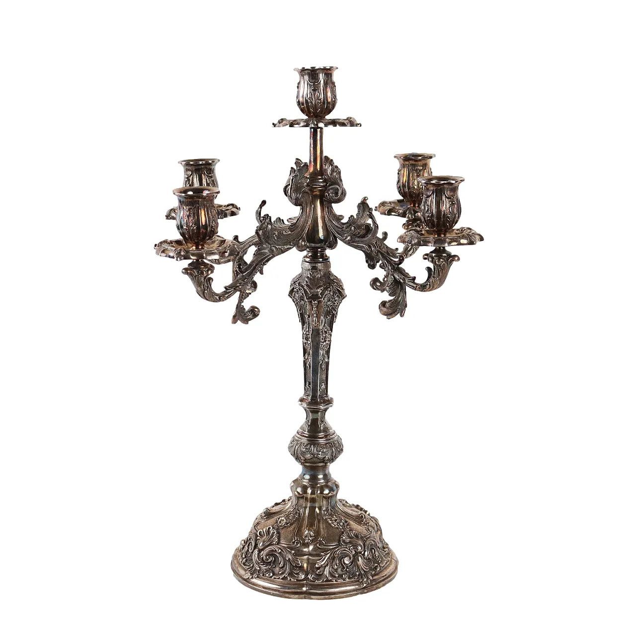 Candelabro in Argento 925 di Mazzuccato Milano, fine '900 1