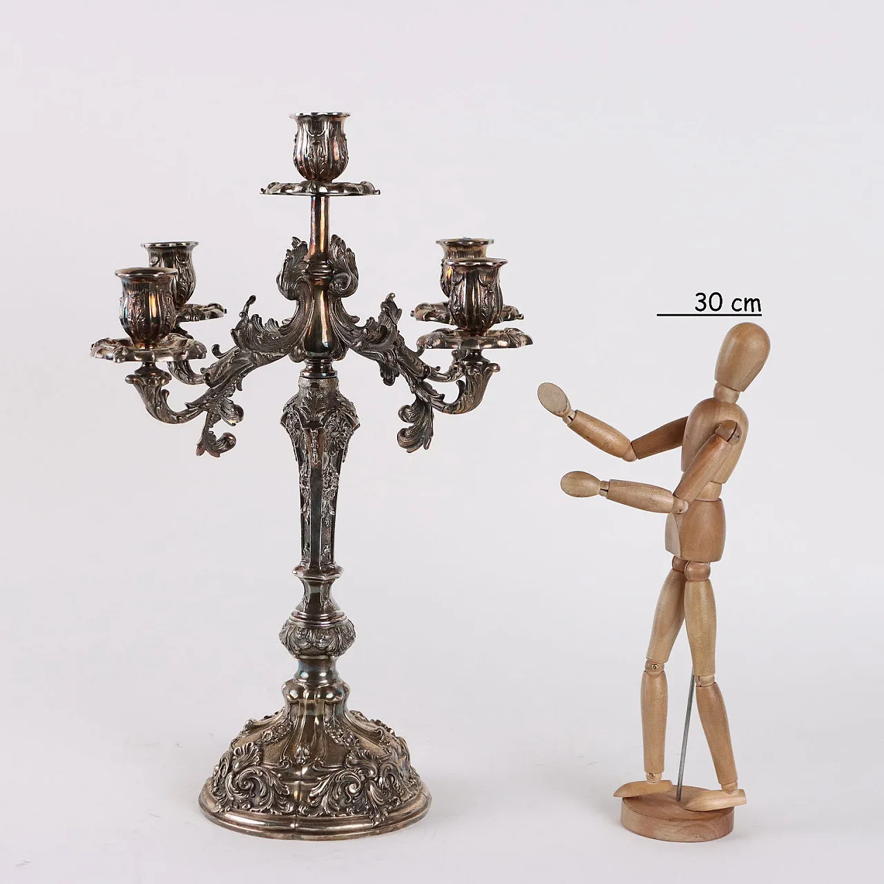 Candelabro in Argento 925 di Mazzuccato Milano, fine '900 2