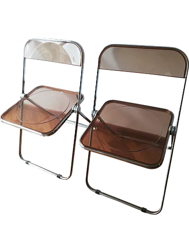 Plia folding chairs by Piretti for Anonima Castelli, 80s