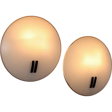 Pair of Perla lamps by Bruno Gecchelin for O-luce, 1980s