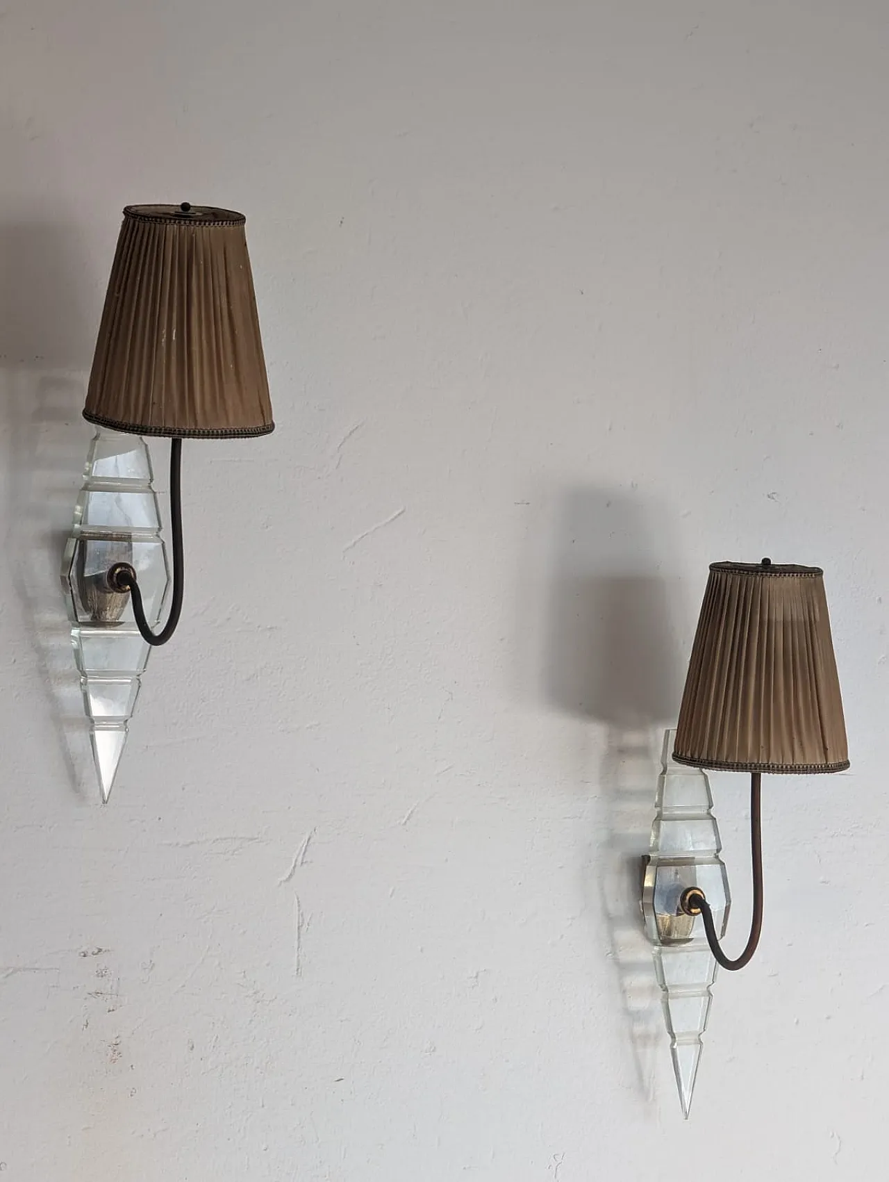 Set of 2 Wall Lights, 1940s 2